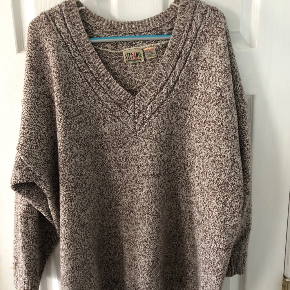 V-Neck Heathered Sweater